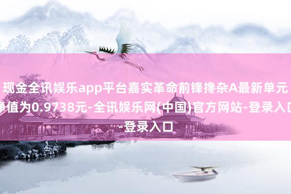 现金全讯娱乐app平台嘉实革命前锋搀杂A最新单元净值为0.9738元-全讯娱乐网(中国)官方网站-登录入口